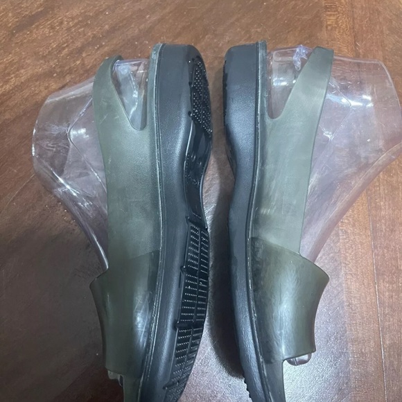 Crocs Shoes  Slingback Flats Translucent Sandals Smoke - Picture 4 of 9